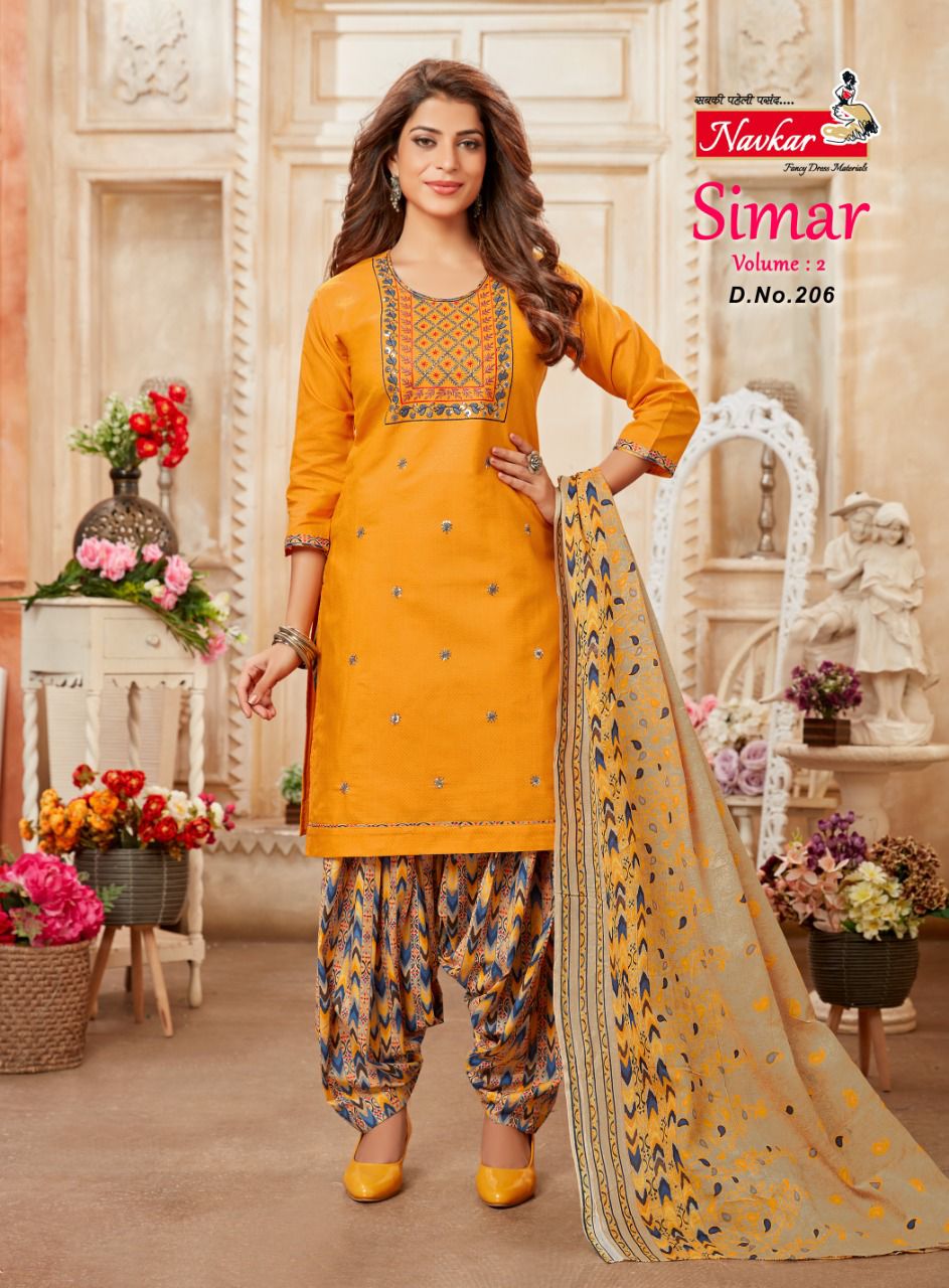 Navkar Simar Vol 2 Casual Wear Wholesale Cotton Printed Readymade Suit Catalog
